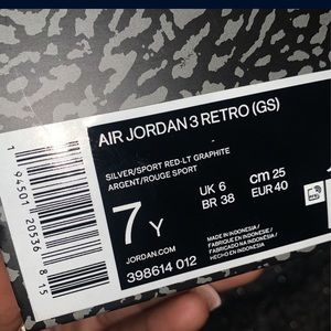 Jordan Retro 3 Cool Grey